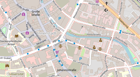 Physiotherapie auf Satellitenbild