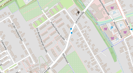 Physiotherapie auf Satellitenbild