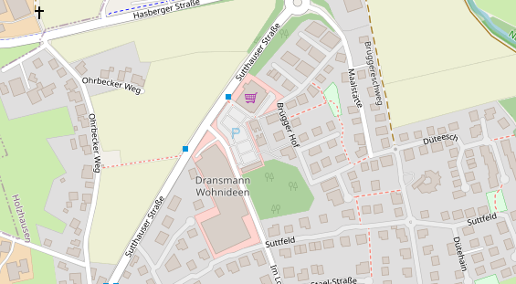 Physiotherapie auf Satellitenbild