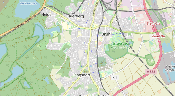 physical therapy on map