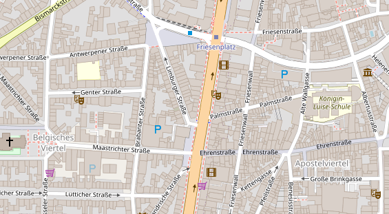 Physiotherapie auf Satellitenbild