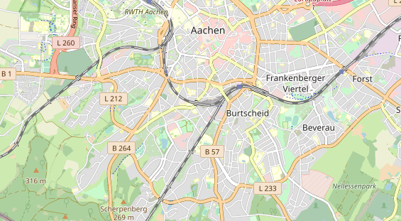 physical therapy on map