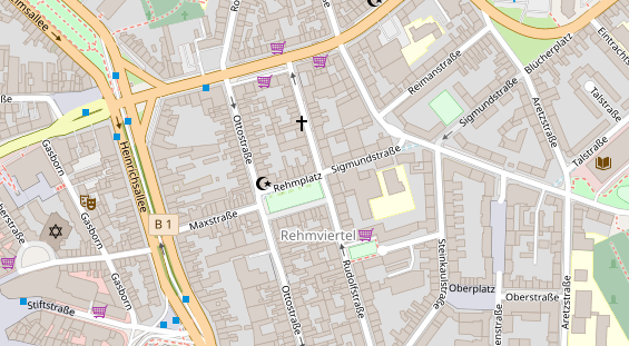 Physiotherapie auf Satellitenbild