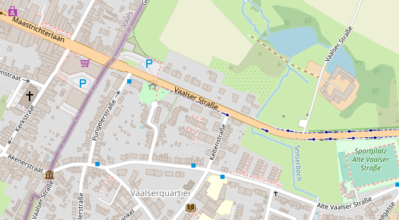 Physiotherapie auf Satellitenbild