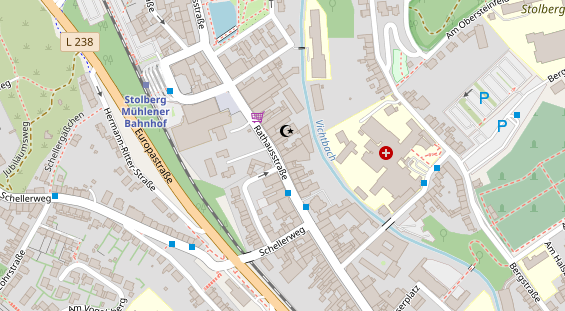 Physiotherapie auf Satellitenbild