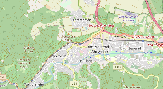 physical therapy on map