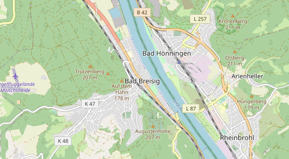 physical therapy on map