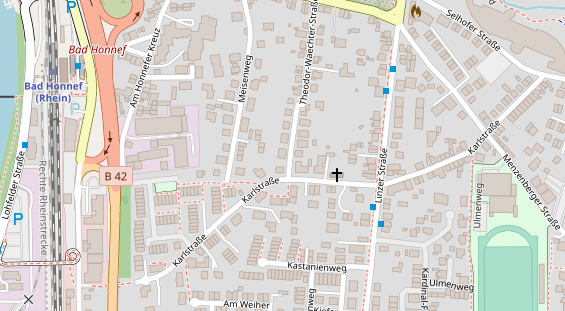 Physiotherapie auf Satellitenbild