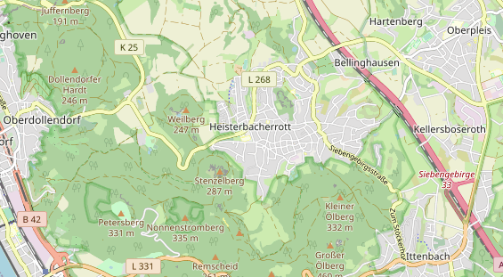 physical therapy on map