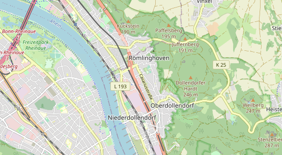 physical therapy on map