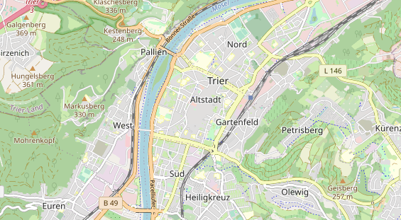 physical therapy on map