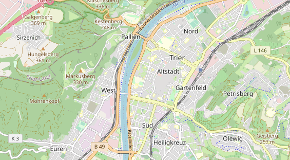 physical therapy on map