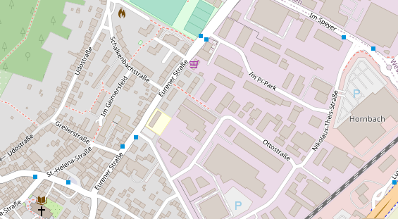 Physiotherapie auf Satellitenbild