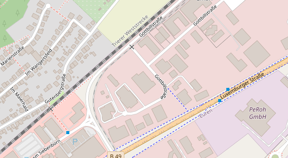 Physiotherapie auf Satellitenbild