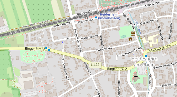 Physiotherapie auf Satellitenbild