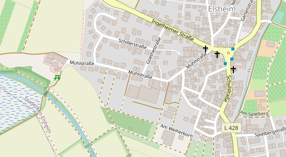 Physiotherapie auf Satellitenbild