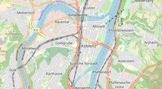 physical therapy on map