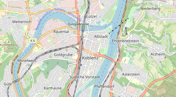 physical therapy on map