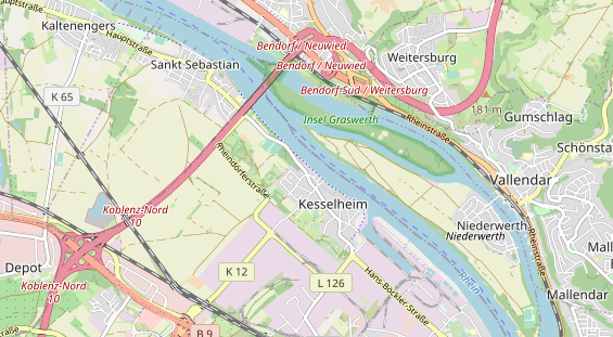 physical therapy on map