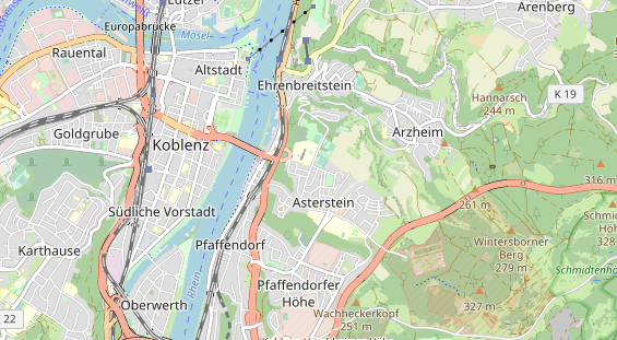 physical therapy on map