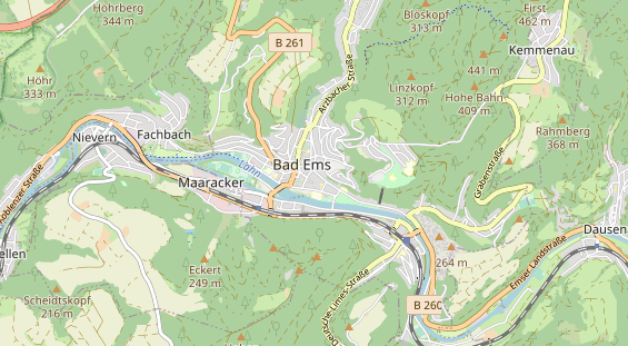 physical therapy on map