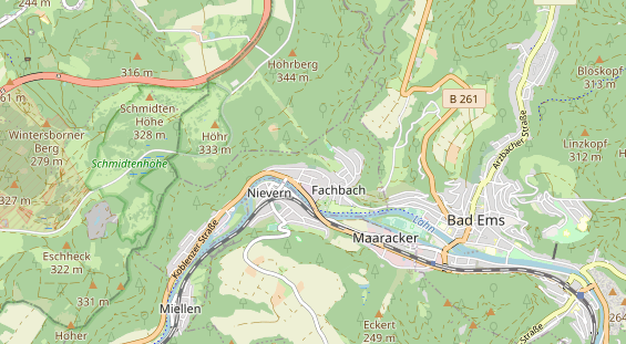 physical therapy on map