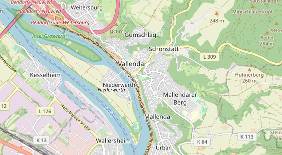 physical therapy on map