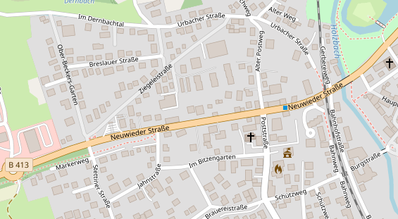 Physiotherapie auf Satellitenbild