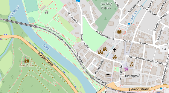 Physiotherapie auf Satellitenbild