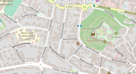 Physiotherapie auf Satellitenbild