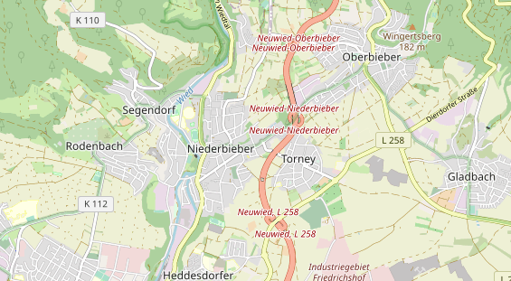 physical therapy on map