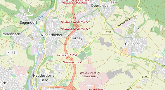 physical therapy on map