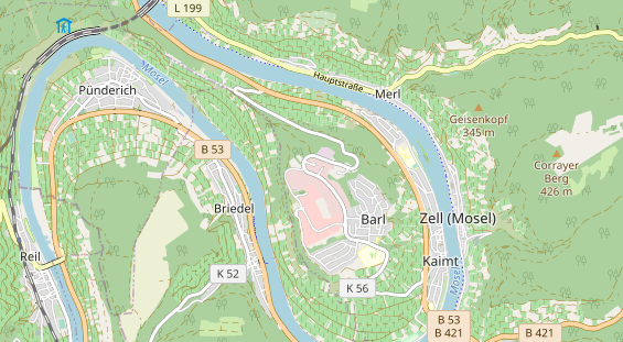 physical therapy on map