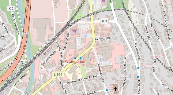 Physiotherapie auf Satellitenbild