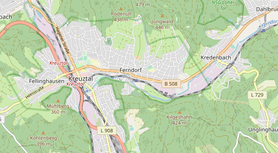 physical therapy on map