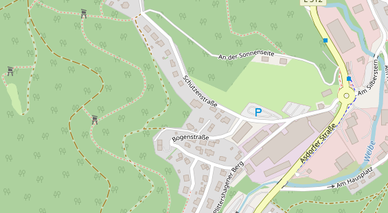 Physiotherapie auf Satellitenbild