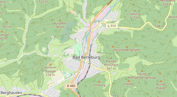 physical therapy on map