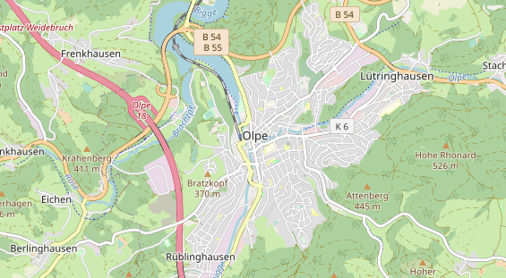 physical therapy on map