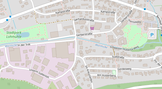 Physiotherapie auf Satellitenbild