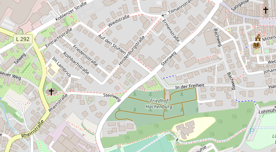 Physiotherapie auf Satellitenbild