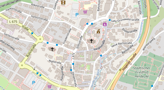 Physiotherapie auf Satellitenbild