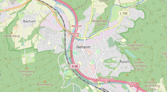 physical therapy on map