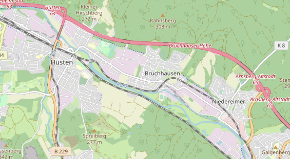 physical therapy on map