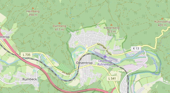 physical therapy on map