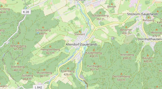 physical therapy on map