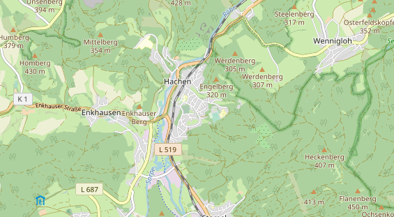 physical therapy on map
