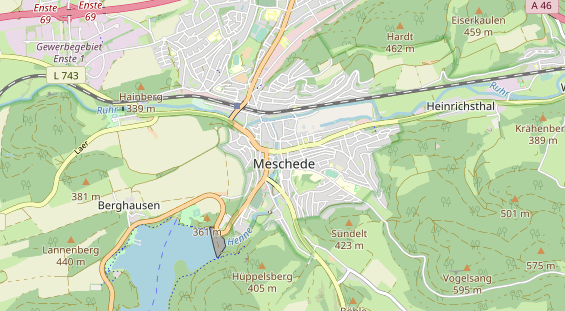 physical therapy on map