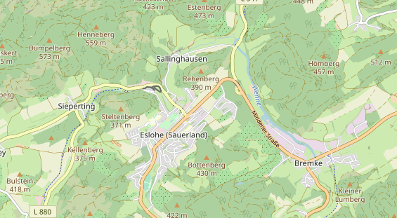 physical therapy on map