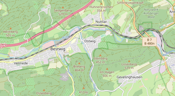 physical therapy on map