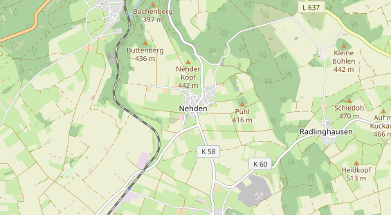 physical therapy on map